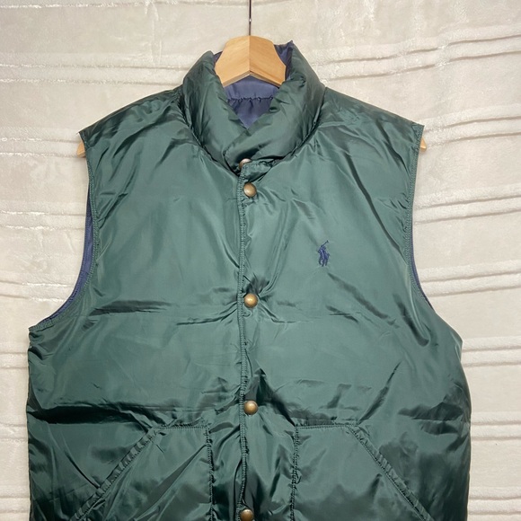 Polo Ralph Lauren Reversible Down Vest - size Medium - Picture 3 of 4